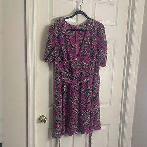 Pink Floral Mini Dress